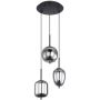 Globo Lighting Blacky lampa wisząca 3x40W czarny mat/szkło przydymione 15345-3 zdj.3