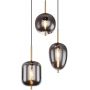 Globo Lighting Blacky I lampa wisząca 3x40W mosiądz/szkło przydymione 15345-3MM zdj.4
