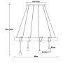 Globo Lighting Auston lampa wisząca 4x60W czarny mat/drewno 15439-4 zdj.2