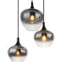 Globo Lighting Maxy lampa wisząca 6x40W czarny mat/szkło dymione 15548-6H zdj.3