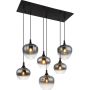 Globo Lighting Maxy lampa wisząca 6x40W czarny mat/szkło dymione 15548-6H zdj.4