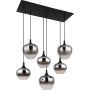 Globo Lighting Maxy lampa wisząca 6x40W czarny mat/szkło dymione 15548-6H zdj.1