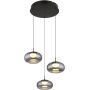 Globo Lighting Quintara lampa wisząca 3x18 W czarna 15744-3H zdj.1