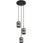 Globo Lighting Wolli lampa wisząca 3x40W czarny mat/kryształ 15761-3B zdj.3