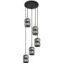 Globo Lighting Wolli lampa wisząca 5x40W czarny mat/kryształ 15761-5B zdj.4