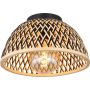 Globo Lighting Colly lampa podsufitowa 1x40W czarny/naturalny bambus 15767D zdj.1