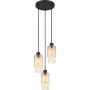 Globo Lighting Backey lampa wisząca 3x40W czarny mat/przydymiony 15799-3H zdj.1