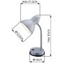 Globo Lighting Basic lampa biurkowa 1x40 W chrom-srebrna 2487 zdj.2