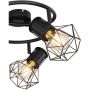 Globo Lighting Priska lampa podsufitowa 3x40W czarna 54017-3 zdj.6
