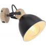 Globo Lighting Wiho kinkiet 1x40W czarny/drewno 54018-1S zdj.1