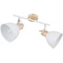 Globo Lighting Wiho lampa podsufitowa 2x40W biały/drewno 54018-2 zdj.3