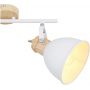 Globo Lighting Wiho lampa podsufitowa 2x40W biały/drewno 54018-2 zdj.4