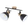 Globo Lighting Wiho lampa podsufitowa 2x40W czarny/drewno 54018-2S zdj.3