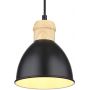 Globo Lighting Wiho lampa wisząca 1x40W czarna/drewno 54018HS zdj.4