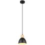 Globo Lighting Wiho lampa wisząca 1x40W czarna/drewno 54018HS zdj.1