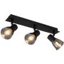 Globo Lighting Claude lampa podsufitowa 3x40W czarny mat/przydymiony 54307-3 zdj.1