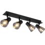 Globo Lighting Claude lampa podsufitowa 4x40W czarny mat/przydymiony 54307-4 zdj.1