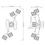 Globo Lighting Kris lampa podsufitowa 5x40W chrom/przezroczysty 54356-5 zdj.2