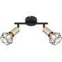 Globo Lighting Xara I lampa podsufitowa 2x40W czarny/mosiądz 54802S-2AB zdj.4