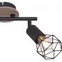 Globo Lighting Xara I lampa podsufitowa 2x40W czarny/drewno 54802S-2H zdj.5