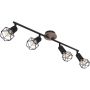 Globo Lighting Xara I lampa podsufitowa 4x40W czarna/drewno 54802S-4H zdj.3