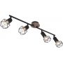Globo Lighting Xara I lampa podsufitowa 4x40W czarna/drewno 54802S-4H zdj.1