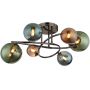 Globo Lighting Riha lampa wisząca 6x3,5 W zielona-przydymiona-niebieska-szary/popielaty 56142-6D zdj.1