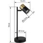 Globo Lighting Brisbon lampa biurkowa 1x5 W czarna-miedź 57850T zdj.2