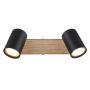 Globo Lighting Robby lampa podsufitowa 2x35 W czarna-drewno 57911-2BW zdj.3