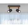 Globo Lighting Robby lampa podsufitowa 2x35 W czarna-drewno 57911-2BW zdj.5