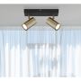 Globo Lighting Robby lampa podsufitowa 2x35 W czarna-mosiądz 57911-2M zdj.3