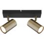 Globo Lighting Robby lampa podsufitowa 2x35 W czarna-mosiądz 57911-2M zdj.5