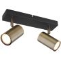Globo Lighting Robby lampa podsufitowa 2x35 W czarna-mosiądz 57911-2M zdj.1