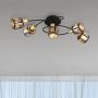 Globo Lighting Indiana lampa podsufitowa 5x40W czarny mat/złoty/przydymiony 54357-5B zdj.7