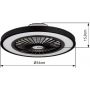 Globo Lighting Blizzak lampowentylator podsufitowy 1x45 W biała-czarna 03653 zdj.2