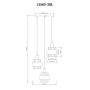 Globo Lighting Milley lampa wisząca 3x60 W bursztynowa 15560-3HA zdj.2