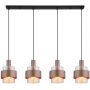 Globo Lighting Milley lampa wisząca 4x60 W bursztynowa 15560-4HA zdj.1