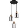 Globo Lighting Aleidis lampa wisząca 3x25 W czarna-przydymiona 15768-3H zdj.1