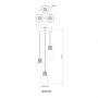 Globo Lighting Aleidis lampa wisząca 3x25 W czarna-przydymiona 15768-3H zdj.2