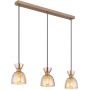 Globo Lighting Massey lampa wisząca 3x40 W bursztynowa 15769A-3 zdj.1