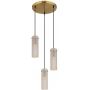 Globo Lighting Karolo lampa wisząca 3x40 W złota/bursztynowa 15775-3HR zdj.1