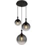 Globo Lighting Dalton lampa wisząca 3x10 W czarna-przydymiona 15885-3H zdj.1