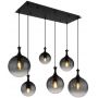 Globo Lighting Dalton lampa wisząca 6x10 W czarna-przydymiona 15885-6H zdj.1