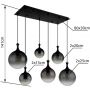 Globo Lighting Dalton lampa wisząca 6x10 W czarna-przydymiona 15885-6H zdj.2