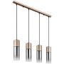 Globo Lighting Annika lampa wisząca 4x25 W przydymiona/złota 21000-4HCA zdj.1