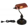 Globo Lighting Antique lampa stołowa 1x60 W czarna-przezroczysta-miedź 2491C zdj.3