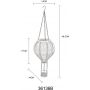 Globo Lighting Solar lampa solarna wisząca 20x0,5 W czarny/wielokolorowy 36136B zdj.2