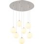 Globo Lighting Riha lampa wisząca 6x3,5 W biała-nikiel 56140-7H zdj.1