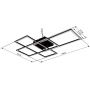 Globo Lighting Gabriel lampa podsufitowa 1x40 W czarna 67227-40NBSH zdj.2