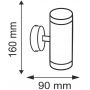 Goldlux Olimp kinkiet zewnętrzny 2x8 W srebrny 208835 zdj.2